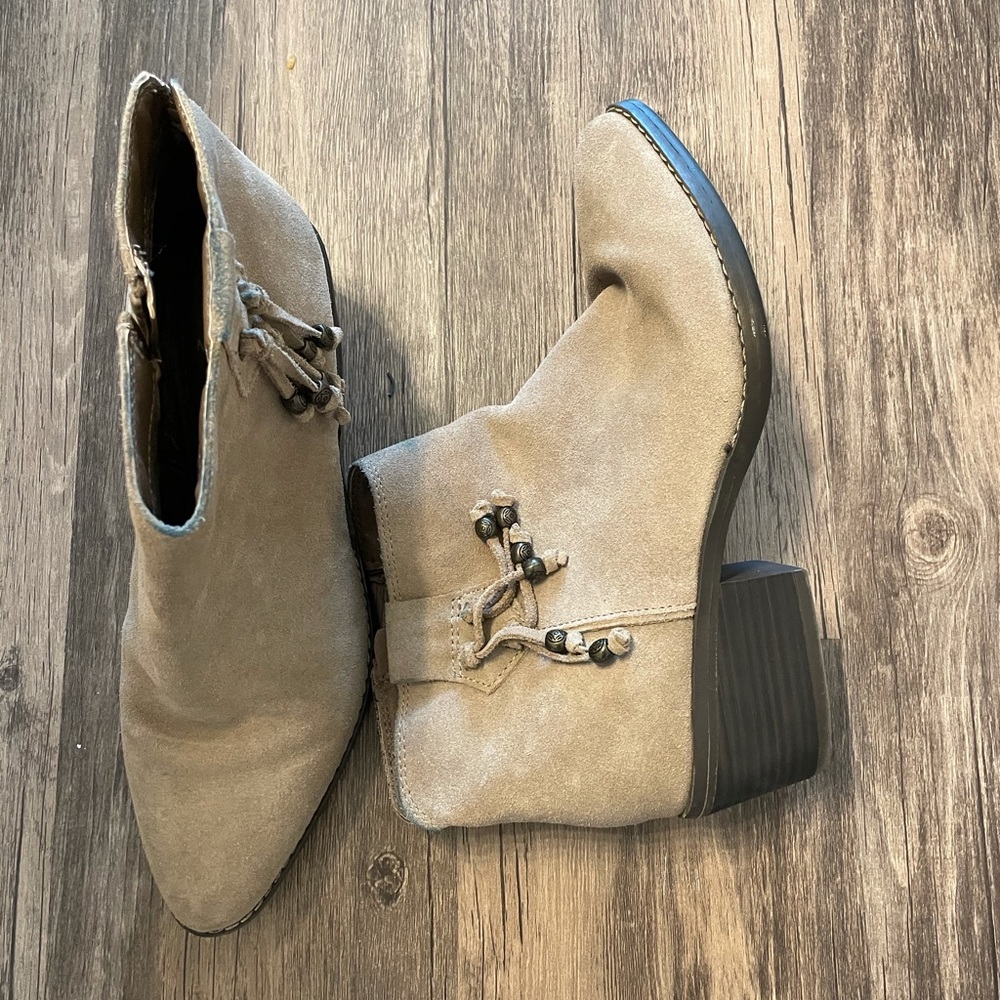 Western suede bootie